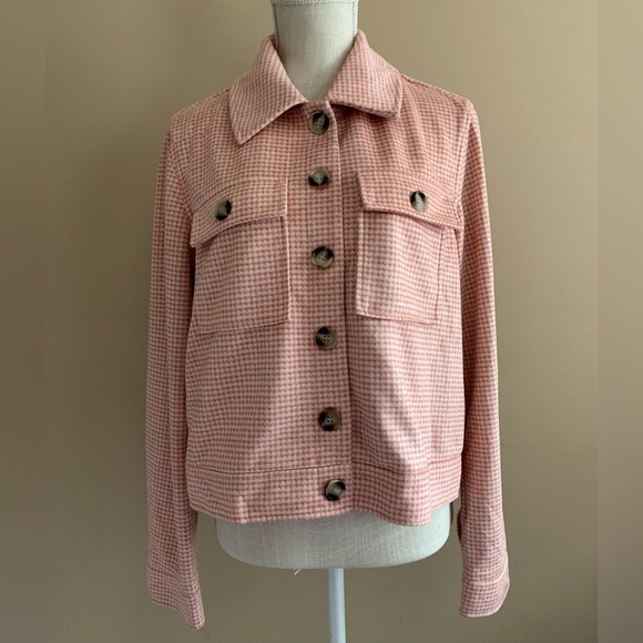 Bagatelle Shacket Blush and Cream Jacket - Picture 11 of 11